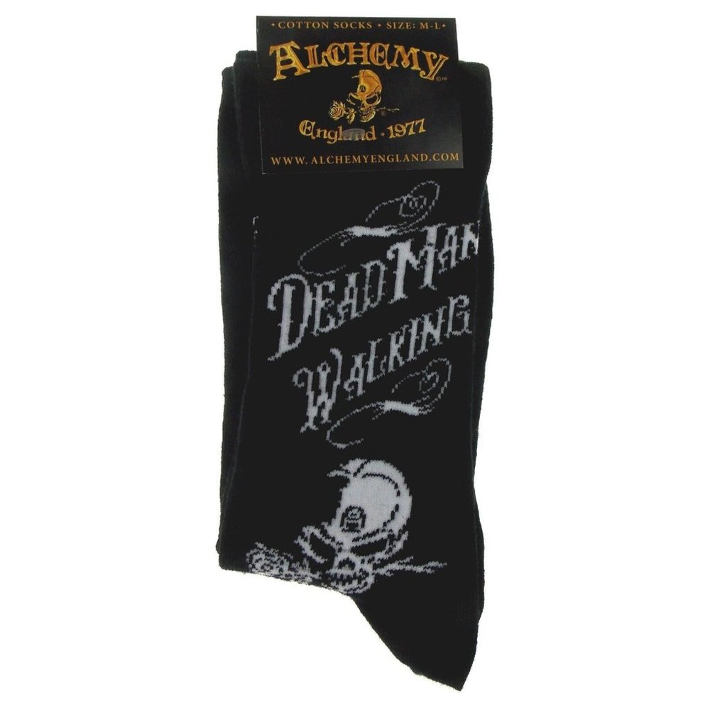 Alchemy of England Dead Man Walking Socks Skull Rose S/M ML Gothic Crew Day Dead